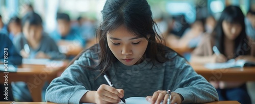 Focused Student Writing in a Classroom Setting