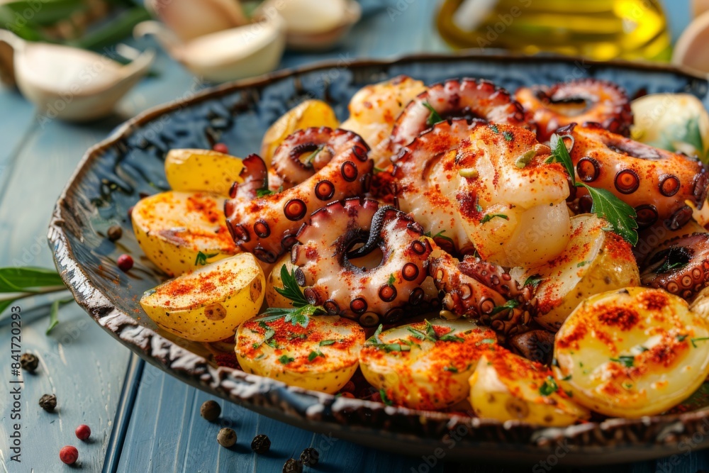 Grilled Octopus with Seasoned Potatoes,
octopus Grilled Octopus with Seasoned Potatoes,
octopus