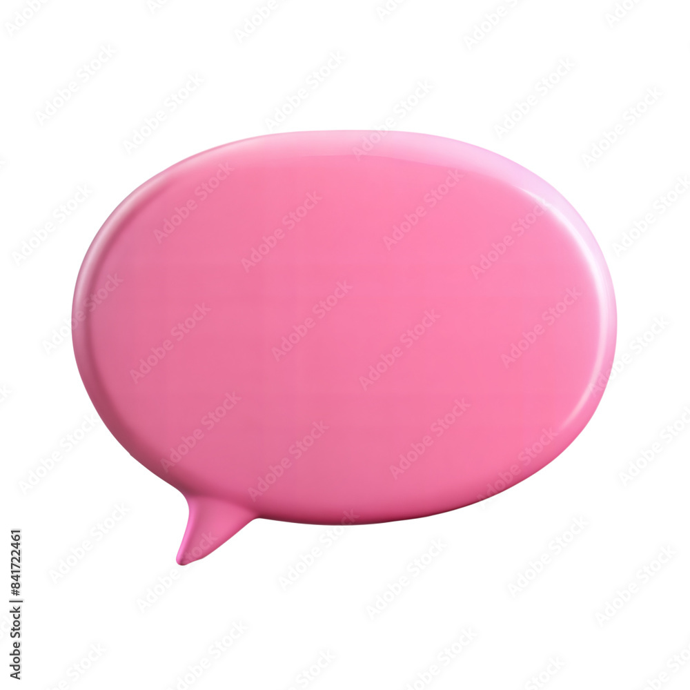 pink 3d oval chat bubble minimal concept of social media quote isolated on white background pink 3d oval chat bubble minimal concept of social media quote isolated on white background