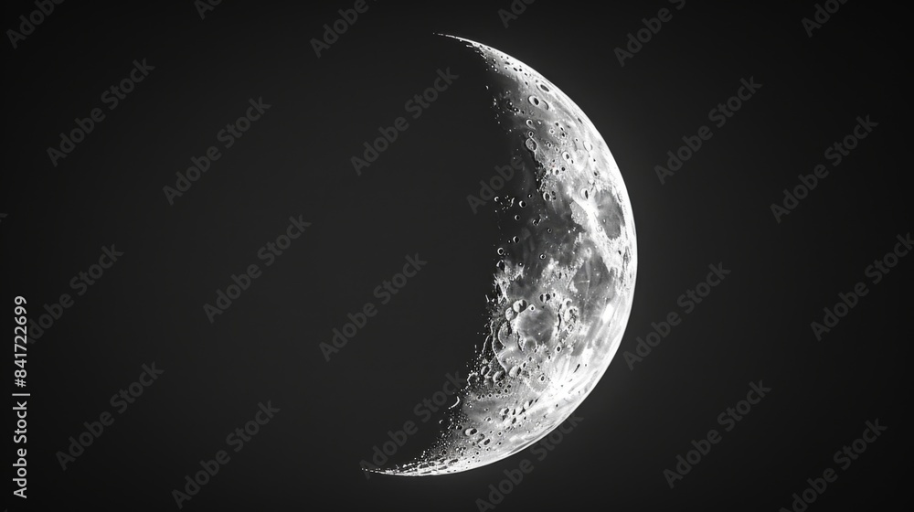 Stunning Crescent Moon Generative AI Stunning Crescent Moon Generative AI
