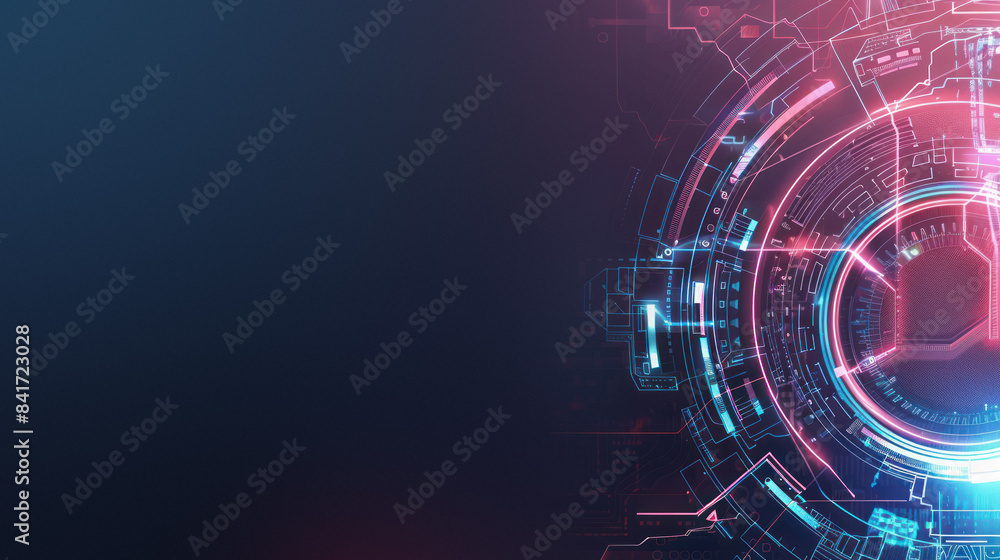 Fototapeta premium Futuristic circular technology interface