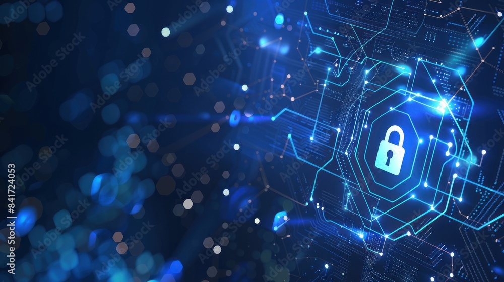 Obraz premium High-tech cyber protection visualization