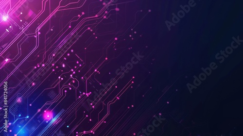 Intricate digital circuit board background