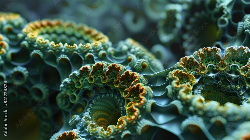 A close up of a green and yellow flower with a lot of detail A close up of a green and yellow flower with a lot of detail