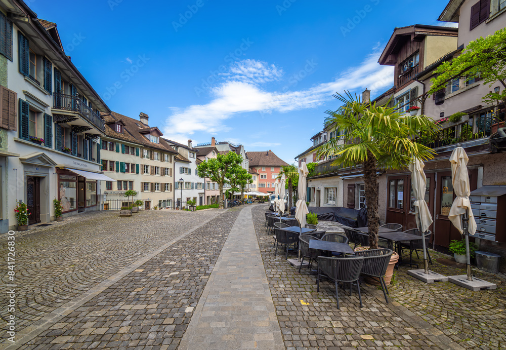Historical street of the swiss town of Rapperswil Historical street of the swiss town of Rapperswil