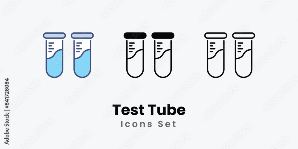 Test Tube icons vector set stock illustration. Test Tube icons vector set stock illustration.