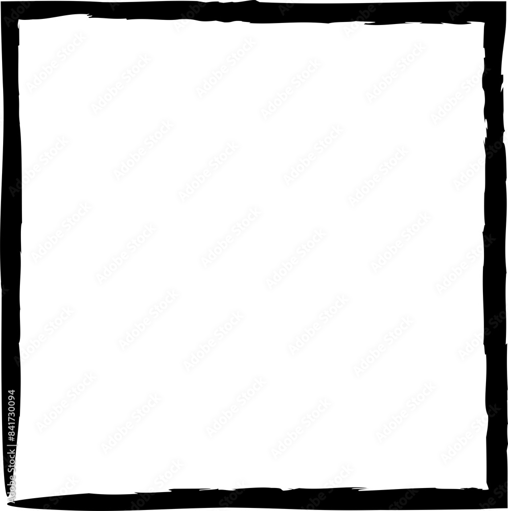 Naklejka premium Square frames brush strokes. Set of design elements