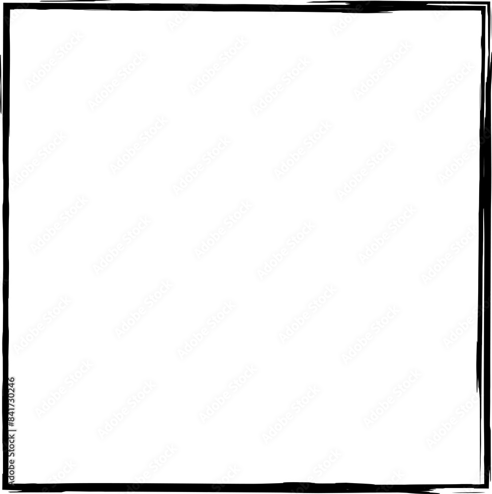 Naklejka premium Square frames brush strokes. Set of design elements