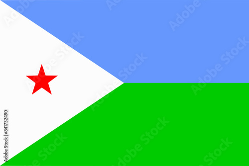Free Download The flag of Djibouti. Flag icon. Standard color. Standard size. A rectangular flag. Computer illustration. Digital illustration. Vector illustration. - GFXLoad