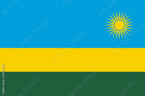 Free Download The flag of Rwanda. Flag icon. Standard color. Standard size. A rectangular flag. Computer illustration. Digital illustration. Vector illustration. - GFXLoad