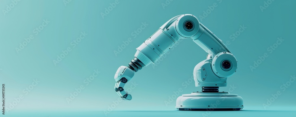 Minimalist depiction of a toy robot arm Minimalist depiction of a toy robot arm