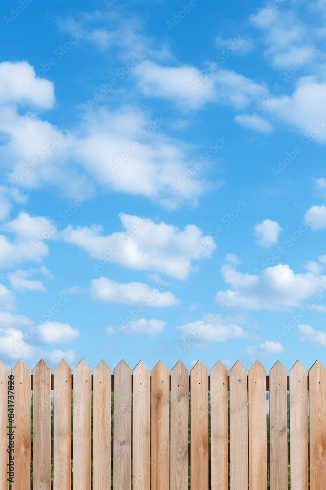Wooden fence sky clouds. Wooden fence sky clouds.
