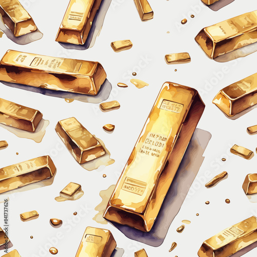 Gold Bar Ilustration Design Very Cool
