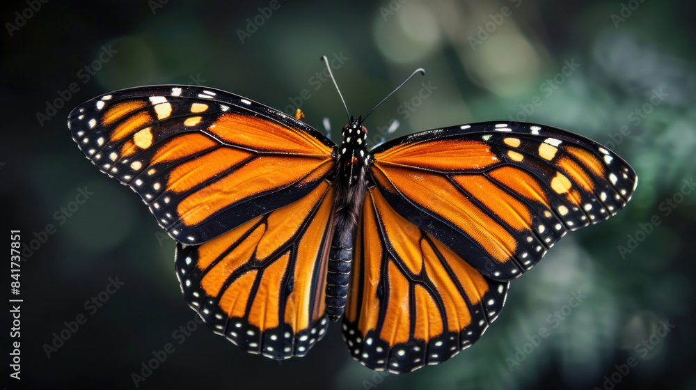 Obraz premium Butterfly with damaged wings still flying gracefully