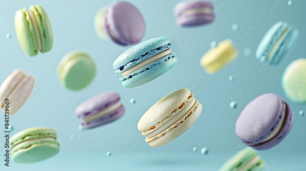custom made wallpaper toronto digitalColorful falling stuffed cookies for background