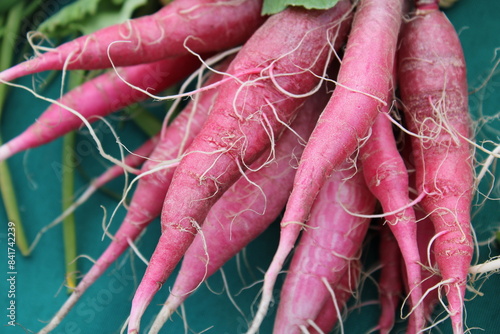 red carrots at the farmers market