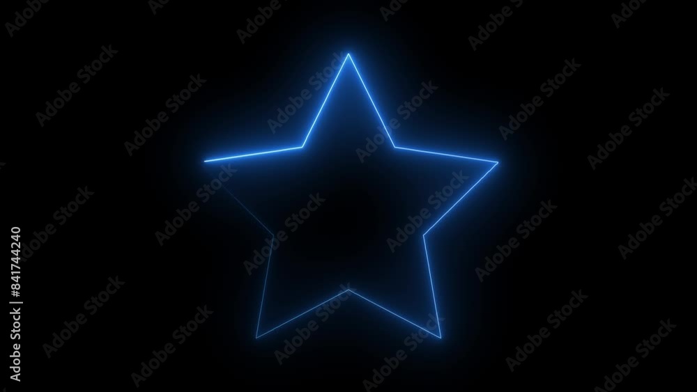 Neon light star frame loading icon background illustration. Neon light star frame loading icon background illustration.