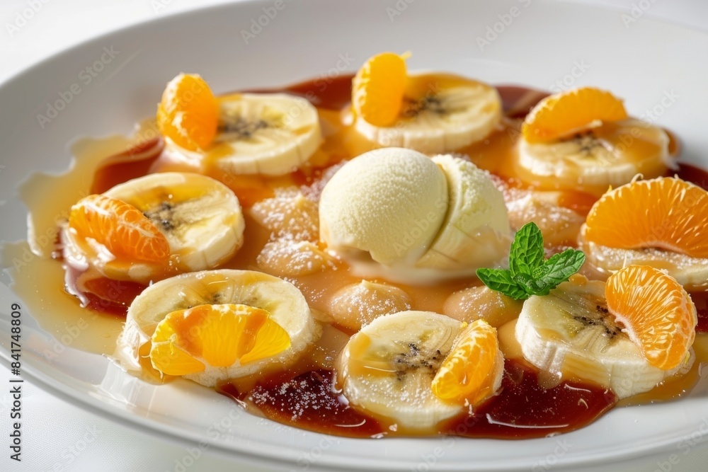 Delicious Banana and Orange Caramel Dessert Delicious Banana and Orange Caramel Dessert