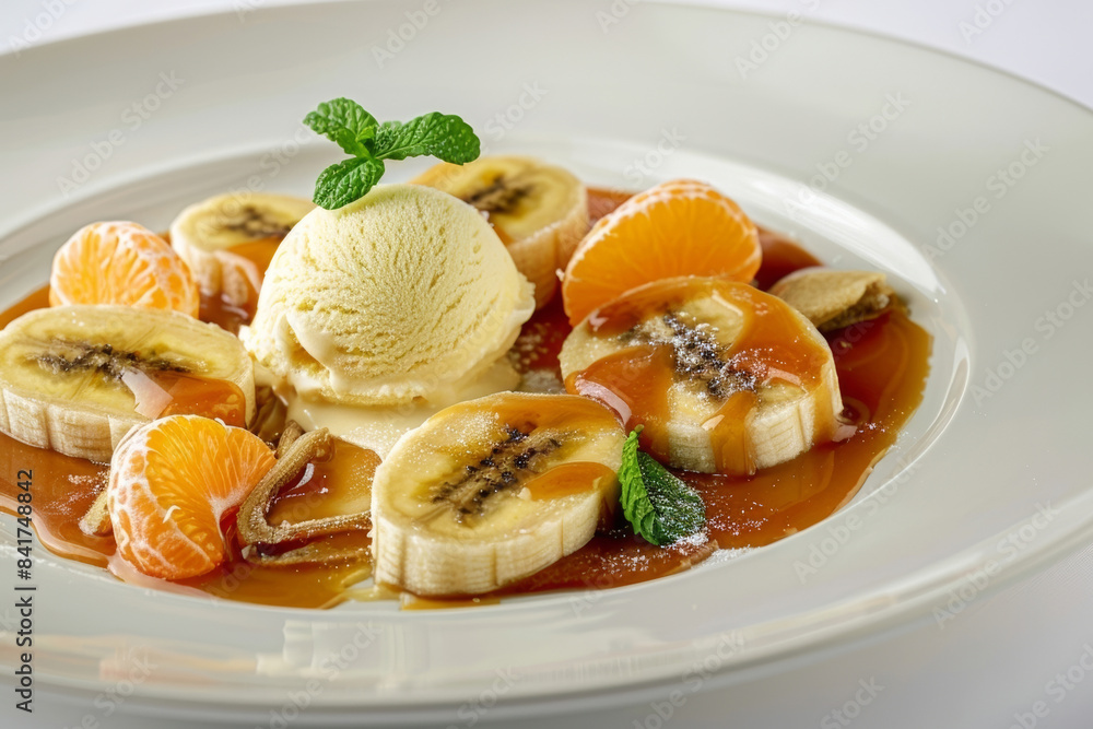 Banana and Orange Caramel Delight with Zesty Orange Banana and Orange Caramel Delight with Zesty Orange