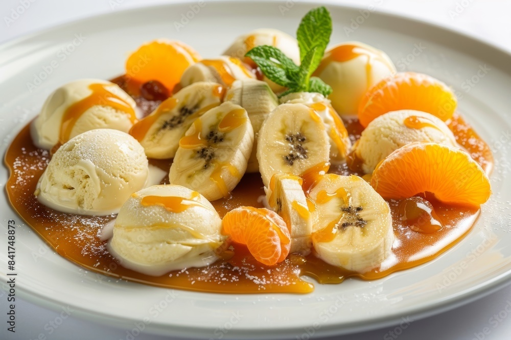 Exquisite Banana and Orange Caramel Dessert Exquisite Banana and Orange Caramel Dessert