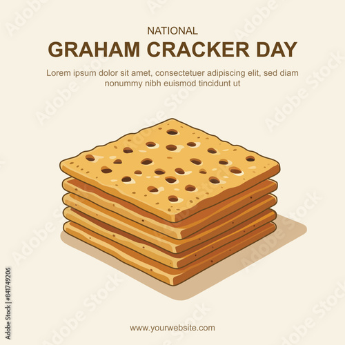 National Graham Cracker Day background.