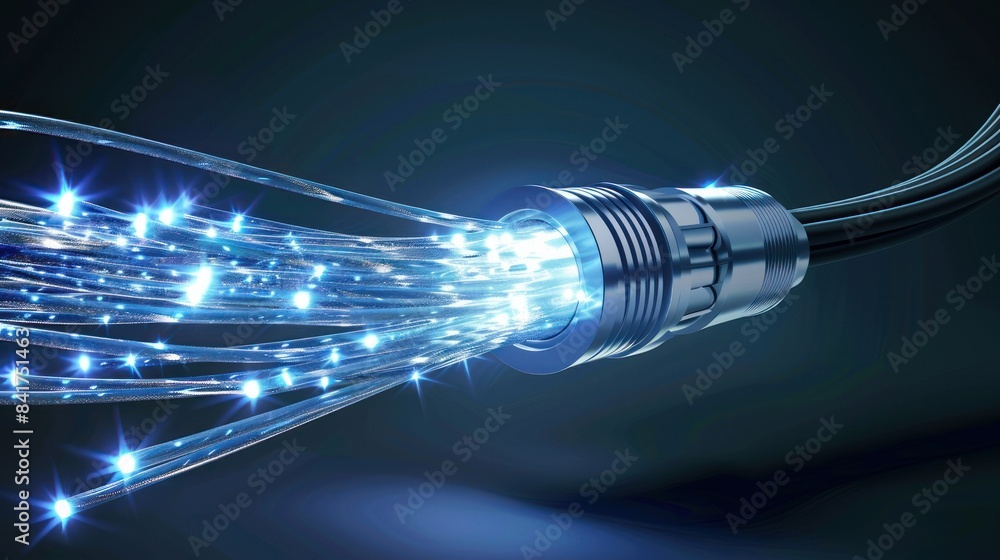 optical cable or fiber optic modern technology futuristic. ai generated image optical cable or fiber optic modern technology futuristic. ai generated image