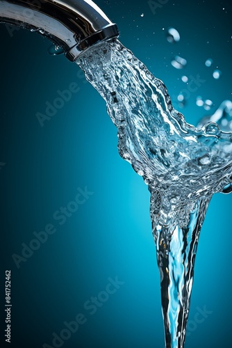 Water droplet flowing