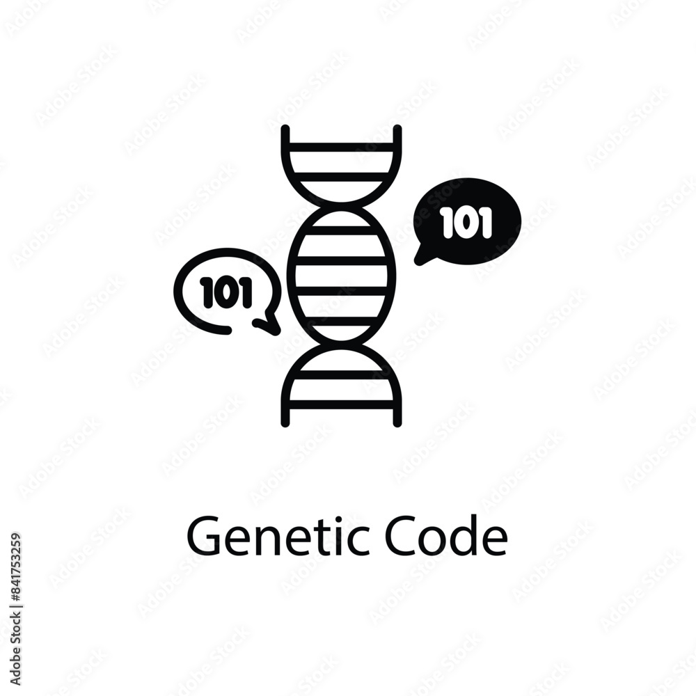 Genetic Code vector icon Genetic Code vector icon
