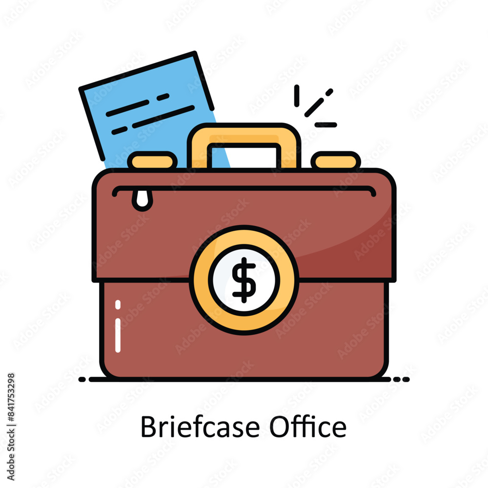 Briefcase Office vector filled outline icon style illustration. Symbol on White background EPS 10 File Briefcase Office vector filled outline icon style illustration. Symbol on White background EPS 10 File
