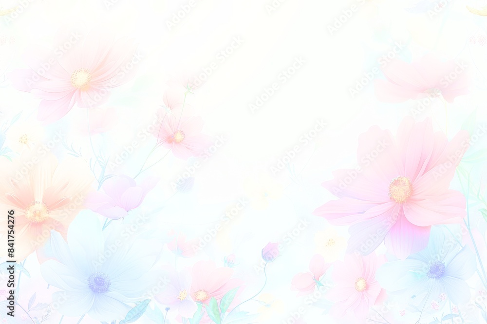 ソフトパステルの花の背景 ソフトパステルの花の背景