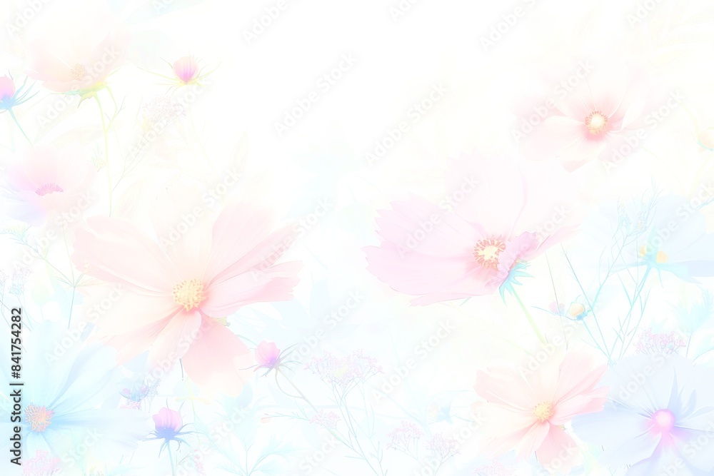 ソフトパステルの花の背景 ソフトパステルの花の背景