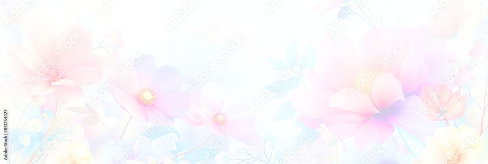 ソフトパステルの花の背景 ソフトパステルの花の背景