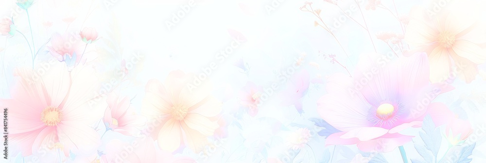 ソフトパステルの花の背景 ソフトパステルの花の背景