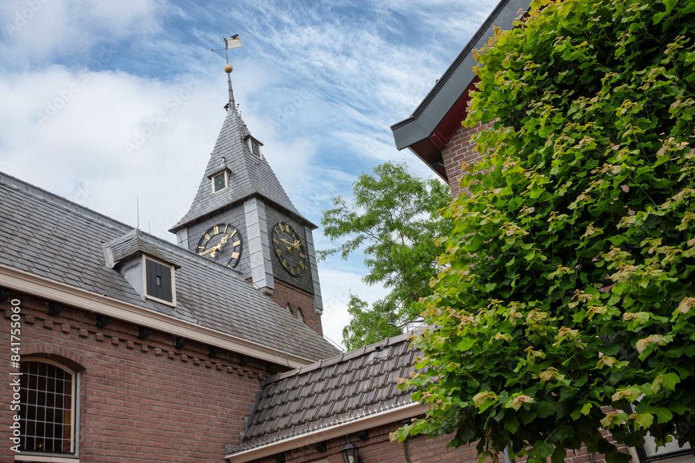 Church. Tower. The Dutch island of Urk. Netherlands. Fishing village. IJsselmeer. Church. Tower. The Dutch island of Urk. Netherlands. Fishing village. IJsselmeer.