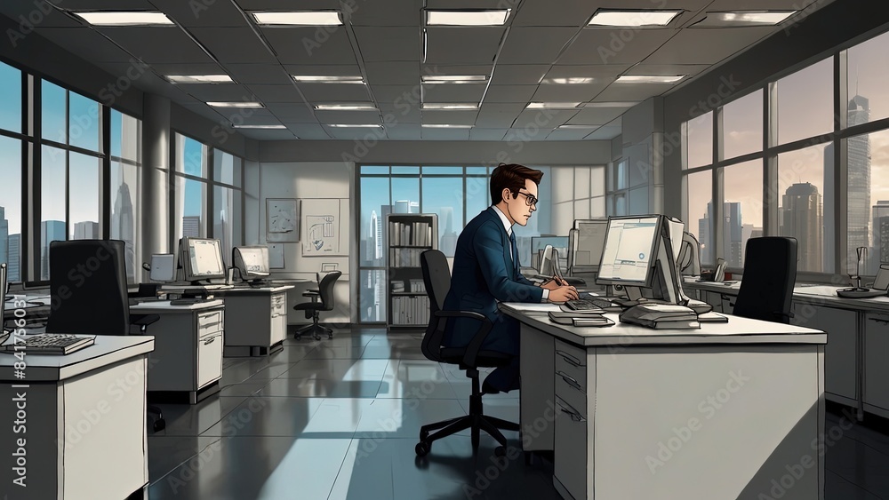 Office Worker Character, Cute 3D Business Office Worker Character Clipart, 3D Animation Cartoon Style Office Worker Character, Cute 3D Business Office Worker Character Clipart, 3D Animation Cartoon Style