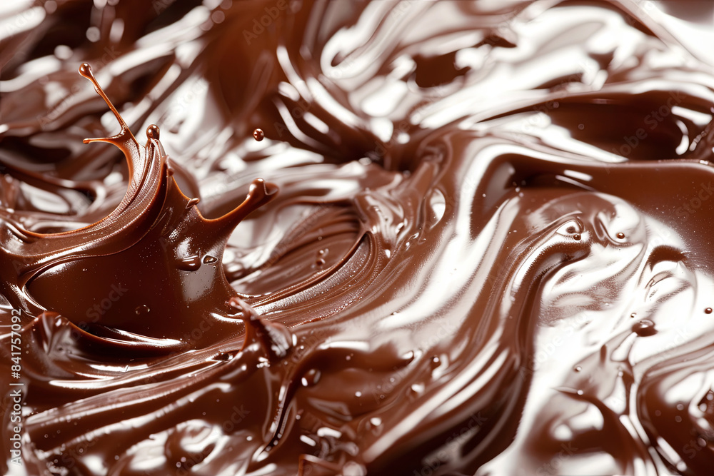 Melted chocolate background, sweet and indulgent Melted chocolate background, sweet and indulgent