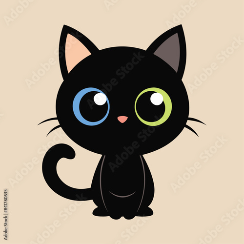 Cute cartoon black cat © Anastasia