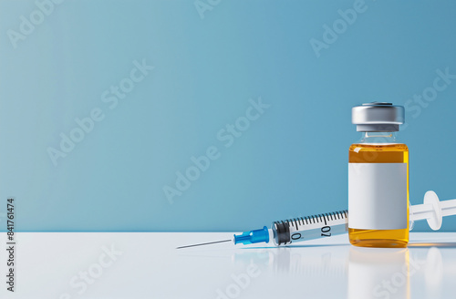 Vivid Vials and Syringe: A Scientific Contrast