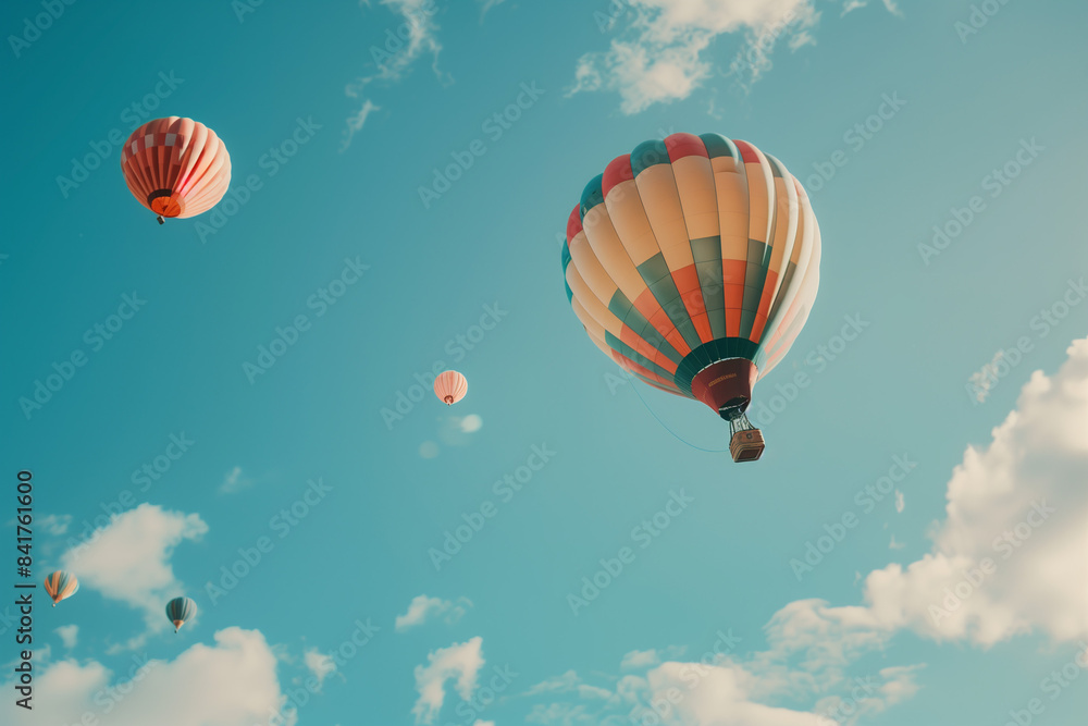 Fototapeta premium Hot air balloons in the sky. Hot air balloons festival.