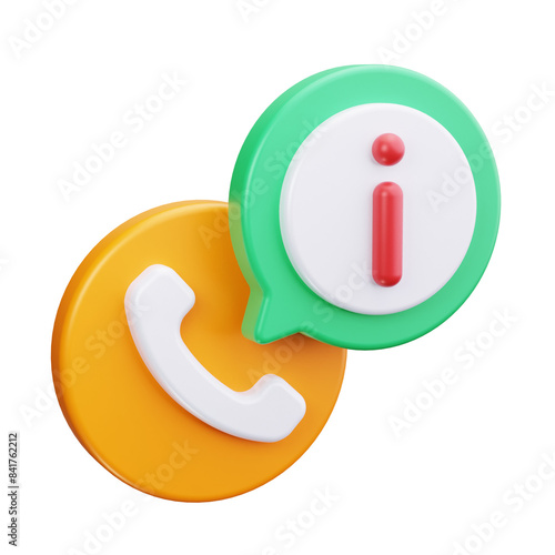 information 3d render icon