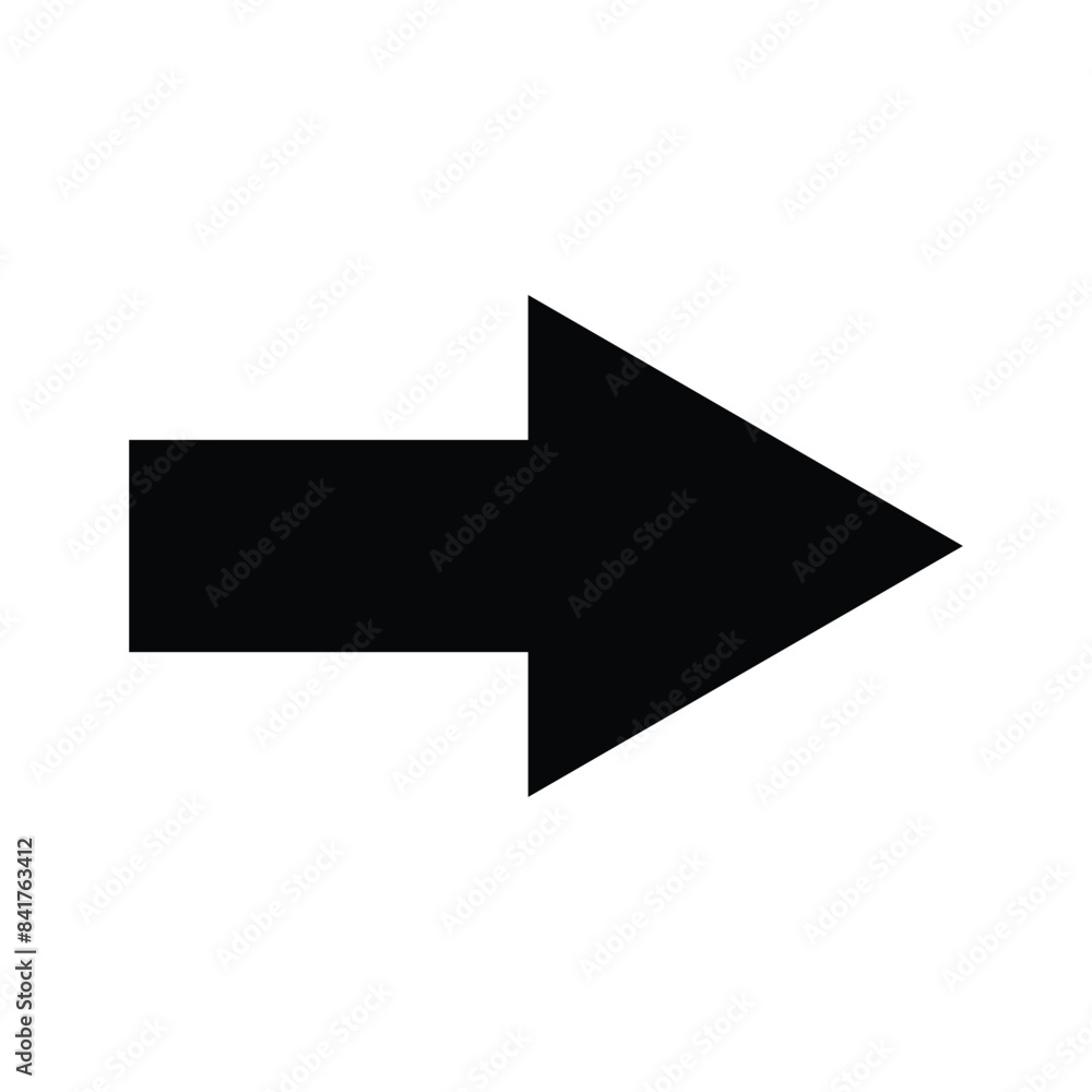 Black arrow forward. Black arrow to the right / vector, isolated. Arrow icon vector isolated on white background. Vector illustration. Black arrow forward. Black arrow to the right / vector, isolated. Arrow icon vector isolated on white background. Vector illustration.