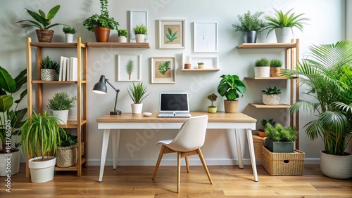 A sleek and stylish living room featuring minimalist decor, neutral tones