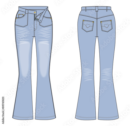 Girls soft tone denim pant