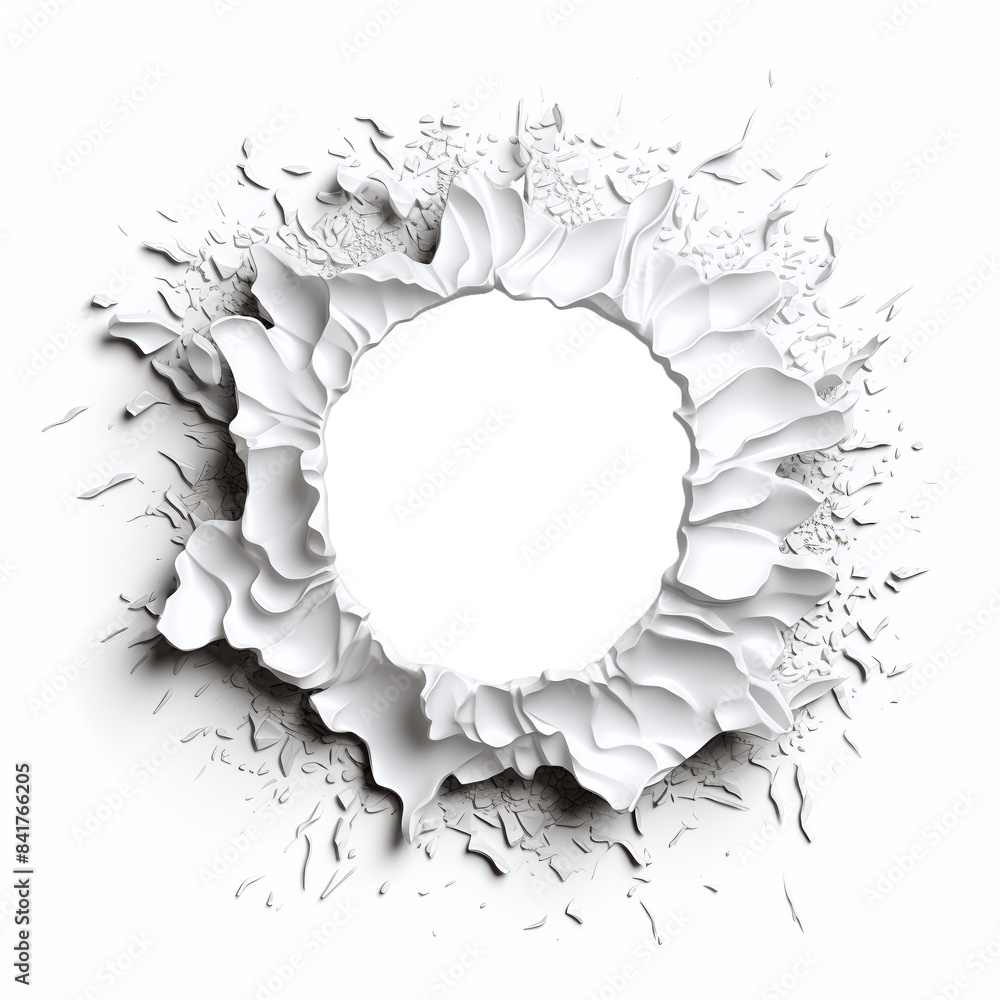 Light cracked wall. Broken wall with white isolated on white and transparent background Light cracked wall. Broken wall with white isolated on white and transparent background