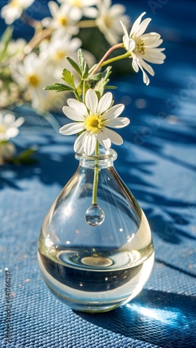 white flower in a glass