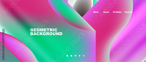 Minimal geometric web site page template design. Vector Illustration For Wallpaper, Banner, Background, Card, Book Illustration, landing page