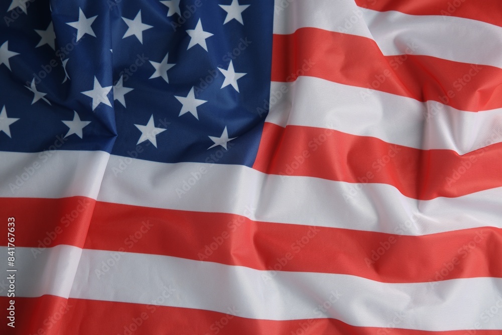Flag of USA as background, top view Flag of USA as background, top view