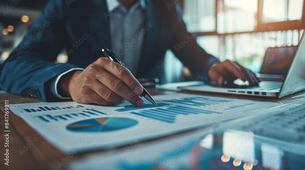 Investment portfolio management session, financial advisor discussing strategies Investment portfolio management session, financial advisor discussing strategies