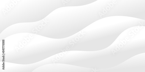 Abstract white paper wave background and abstract gradient and white wave curve lines banner background design. White wave modern abstract background design. space style.