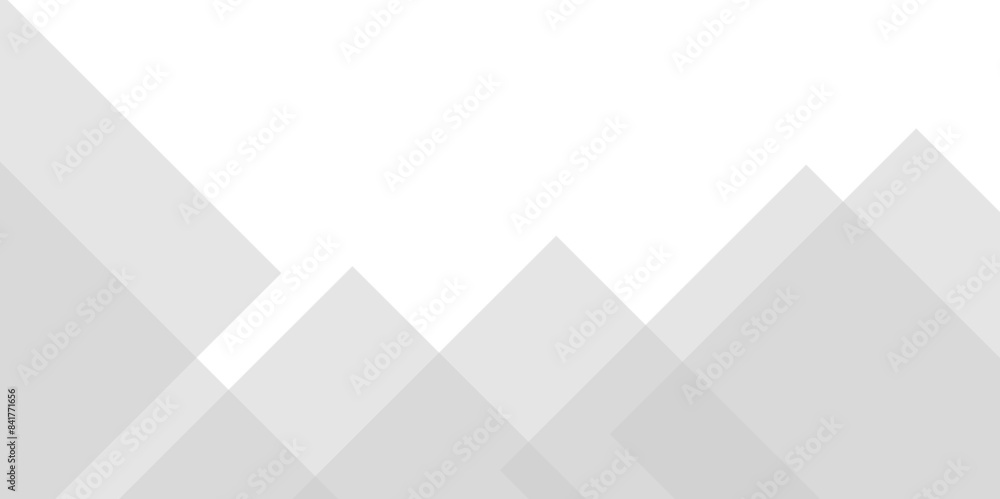 Obraz premium Square pattern on banner with shadow. Abstract white and grey color geometric background with copy space. Modern and minimal concept. You can use for cover, poster, banner web. 